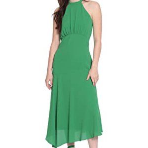 Donna Morgan Green Halter Midi Size 4, NWT